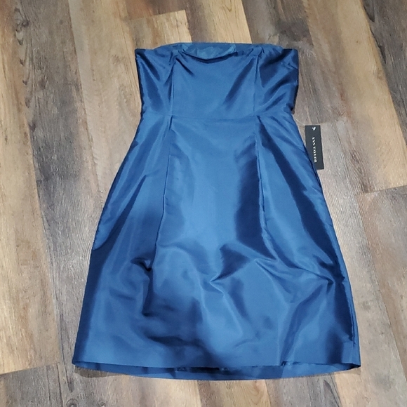 Ann Taylor Strapless Blue Sheath Dress for Prom - Picture 10 of 12